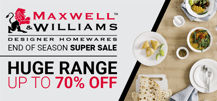 UP TO 70% off stunning Maxwell & Williams Kitchen & Dining Essentials!