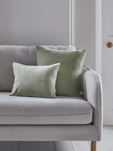 NEW Velvet & Linen Cushions - Sage