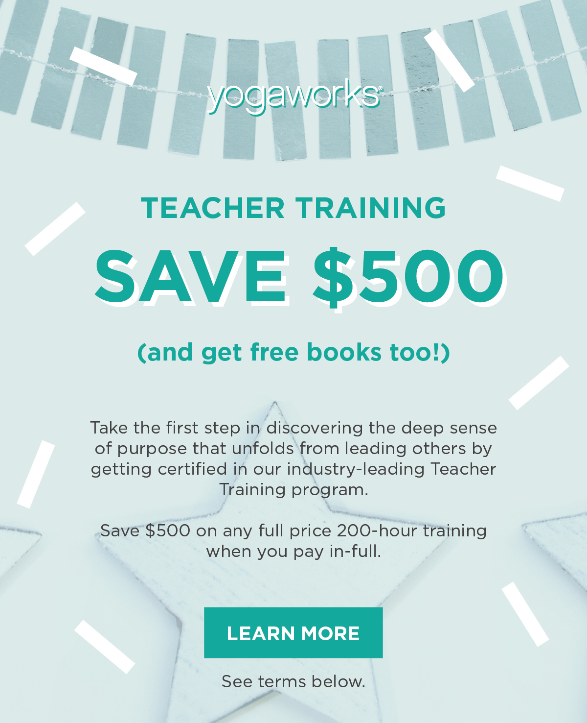 Save $500 on any full-priced 200-hour teacher training