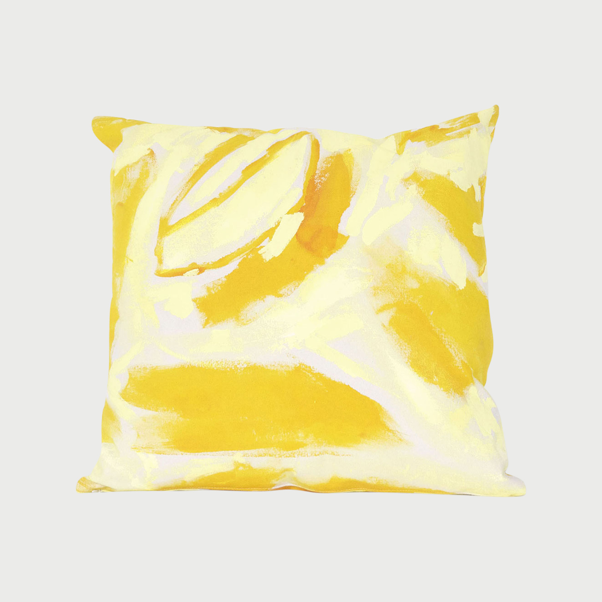Yellow Two Hue Hand Painted Canvas Pillow