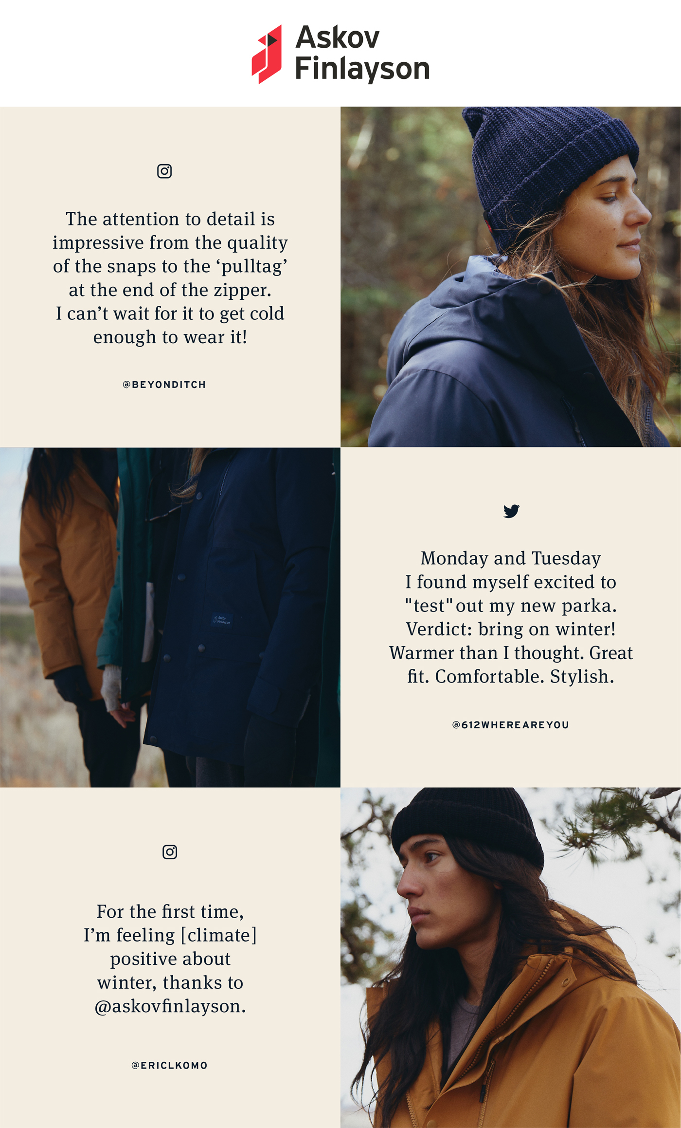 Meet The Winter Parka. The first radically sustainable parka built to enjoy our Northern winters.