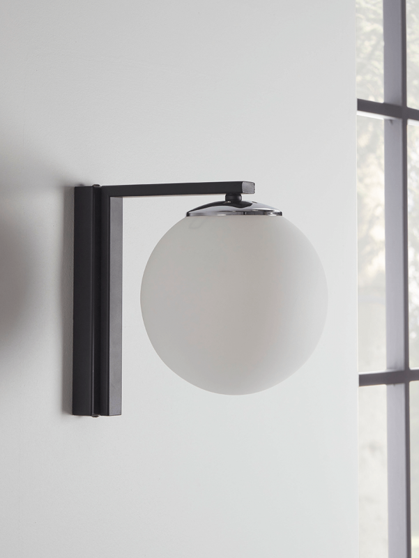 NEW Frosted Globe Wall Light