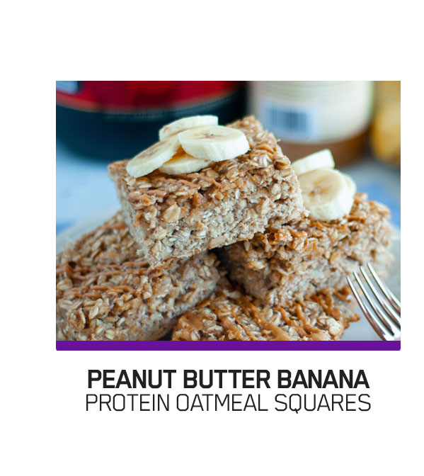 Peanut Butter Banana Protein Oatmeal Squares