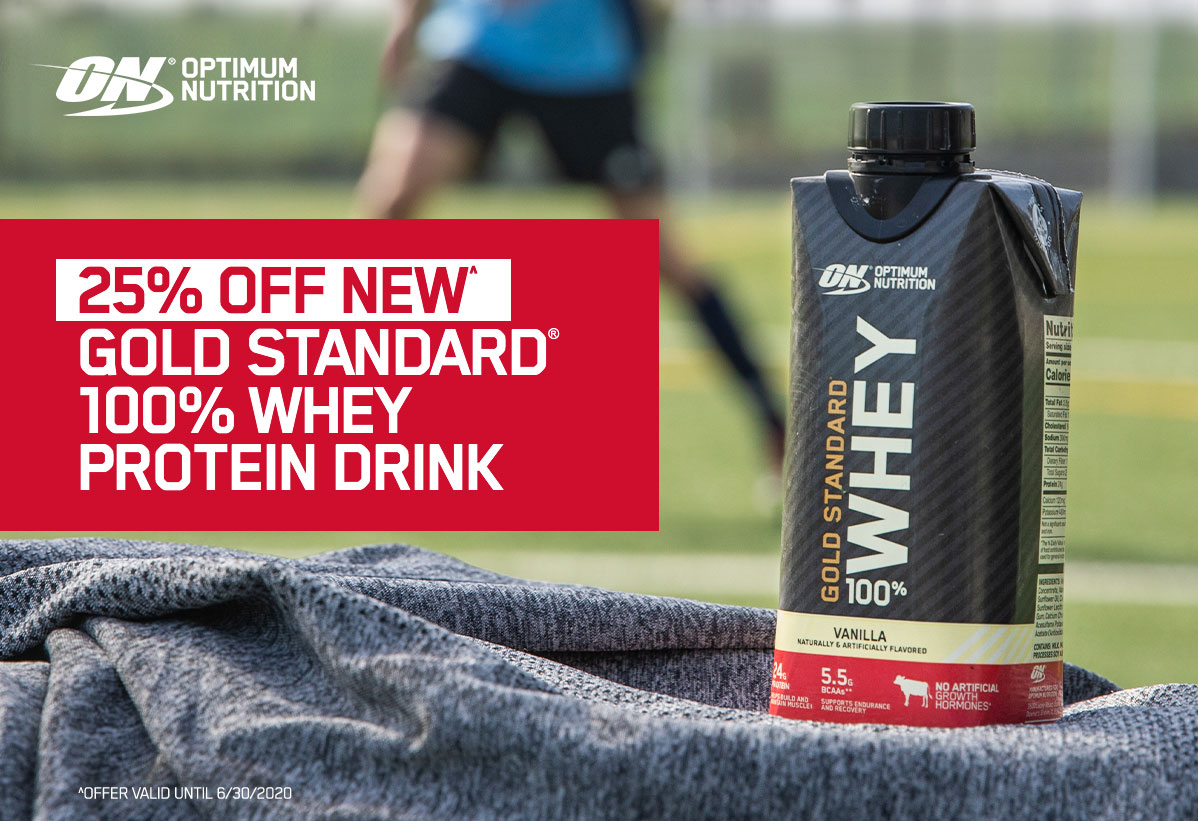 25% off Gold Standard Whey Ready To Drink