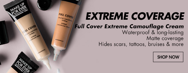 EXTREME COVERAGE: Full Cover Extreme Camouflage Cream, waterproof & long-lasting. Hide scars, tattoos, bruises & more