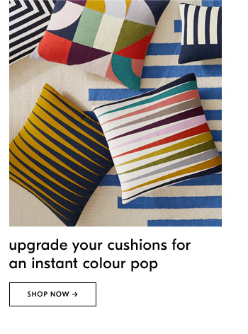 upgrade your cushions for an instant colour pop