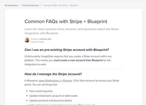 Common FAQs with Stripe + Blueprint