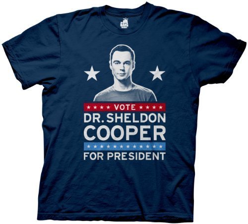 Image of Vote Dr. Sheldon Cooper for President Navy Mens T-shirt