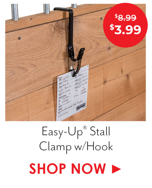 Easy-Up Stall Clamp w/Hook