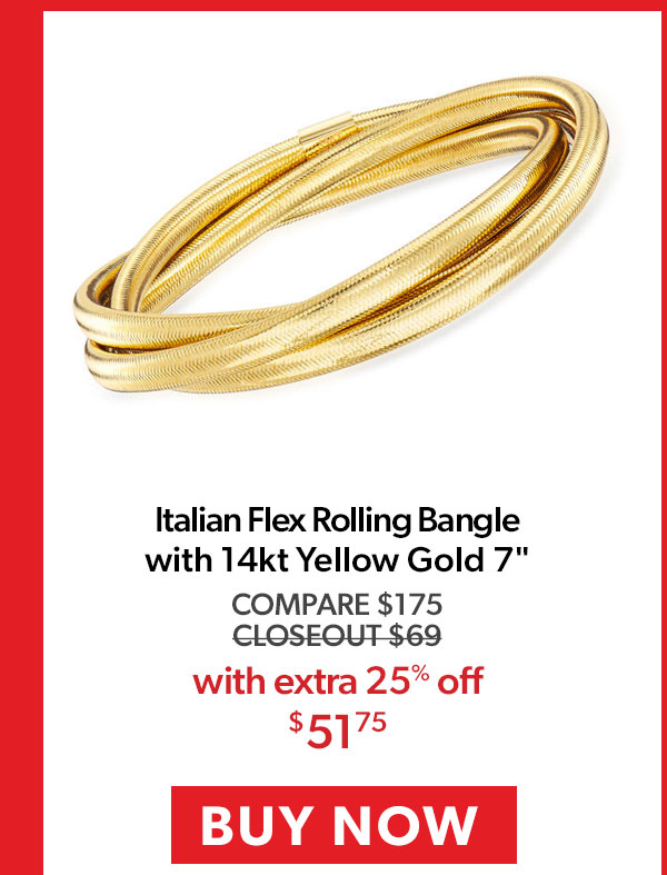 Italian Flex Rolling Bangle. Buy Now