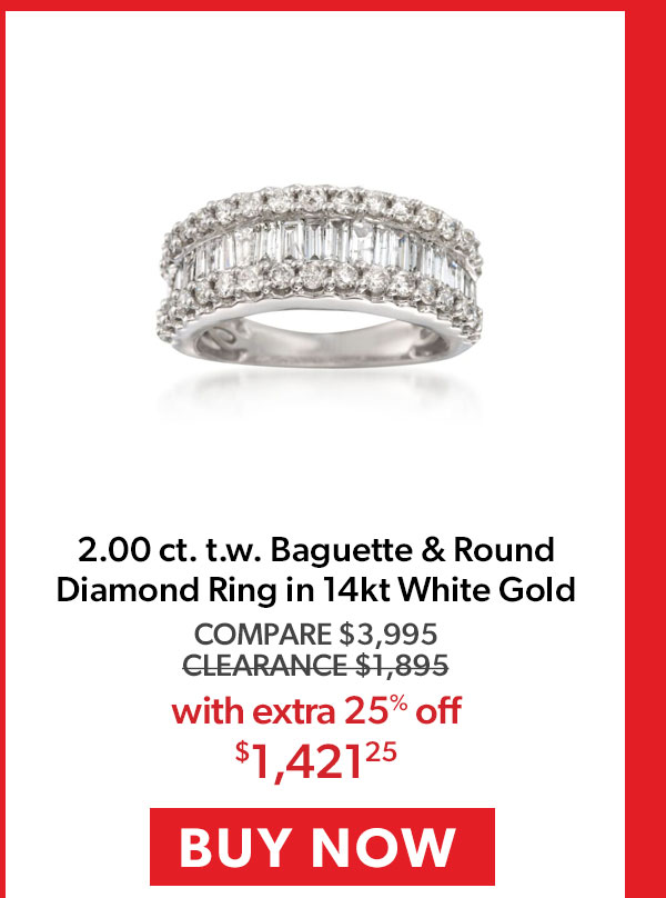 Baguette & Round Diamond Ring. Buy Now