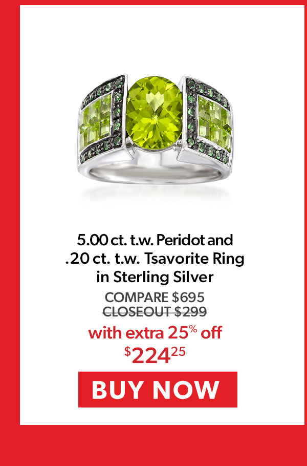 Peridot Tsvorite Ring. Buy Now