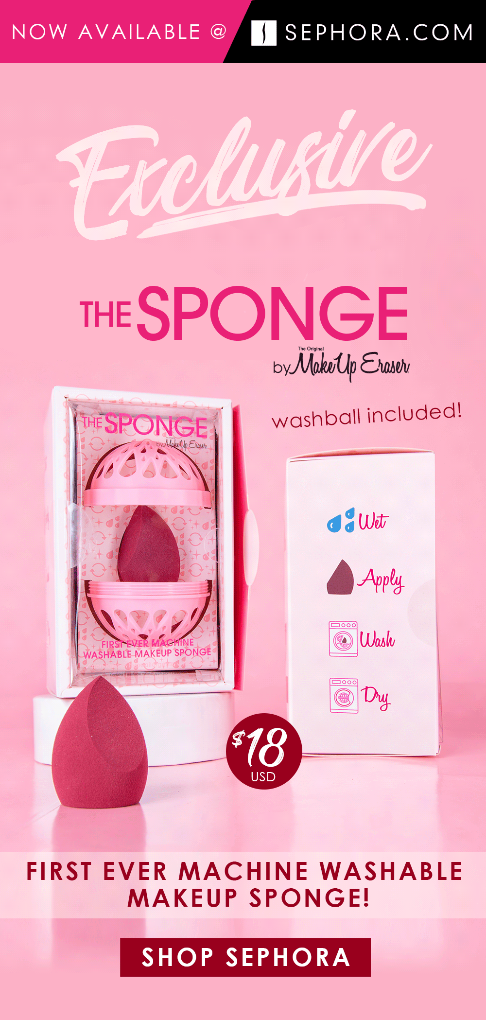 THE SPONGE is officially online @ SEPHORA