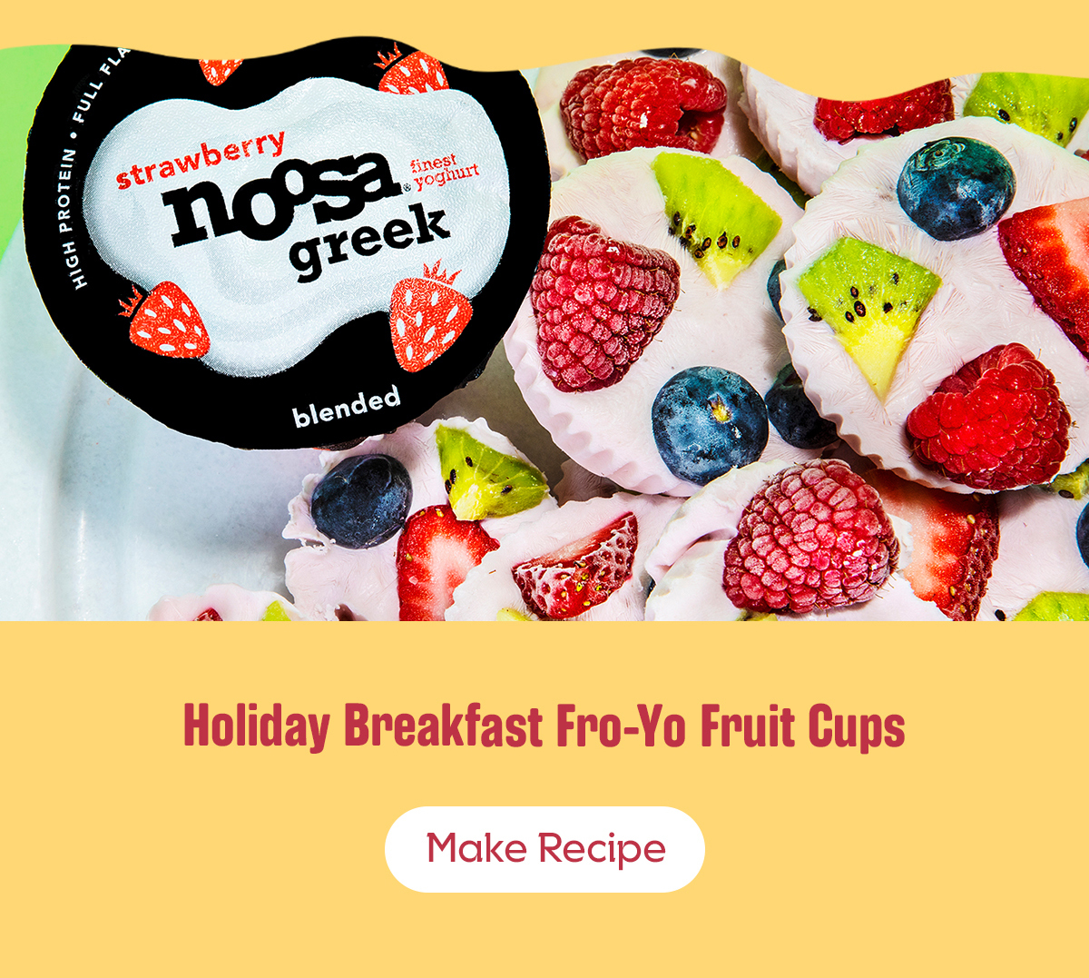 Holiday Breakfast Fro-Yo Fruit Cups