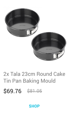 2x Tala 23cm Round Cake Tin Pan Baking Mould
