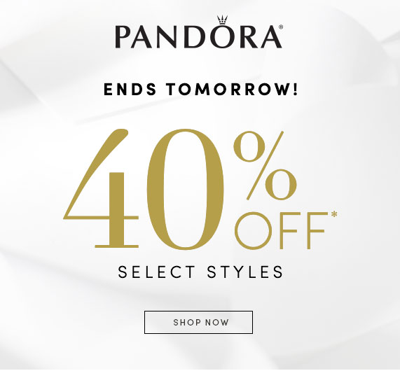 Ends Tomorrow-40% off Pandora