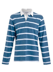 Marshaw Striped Rugby Shirt Dark Navy