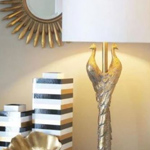 Golden Peacock Table Lamp