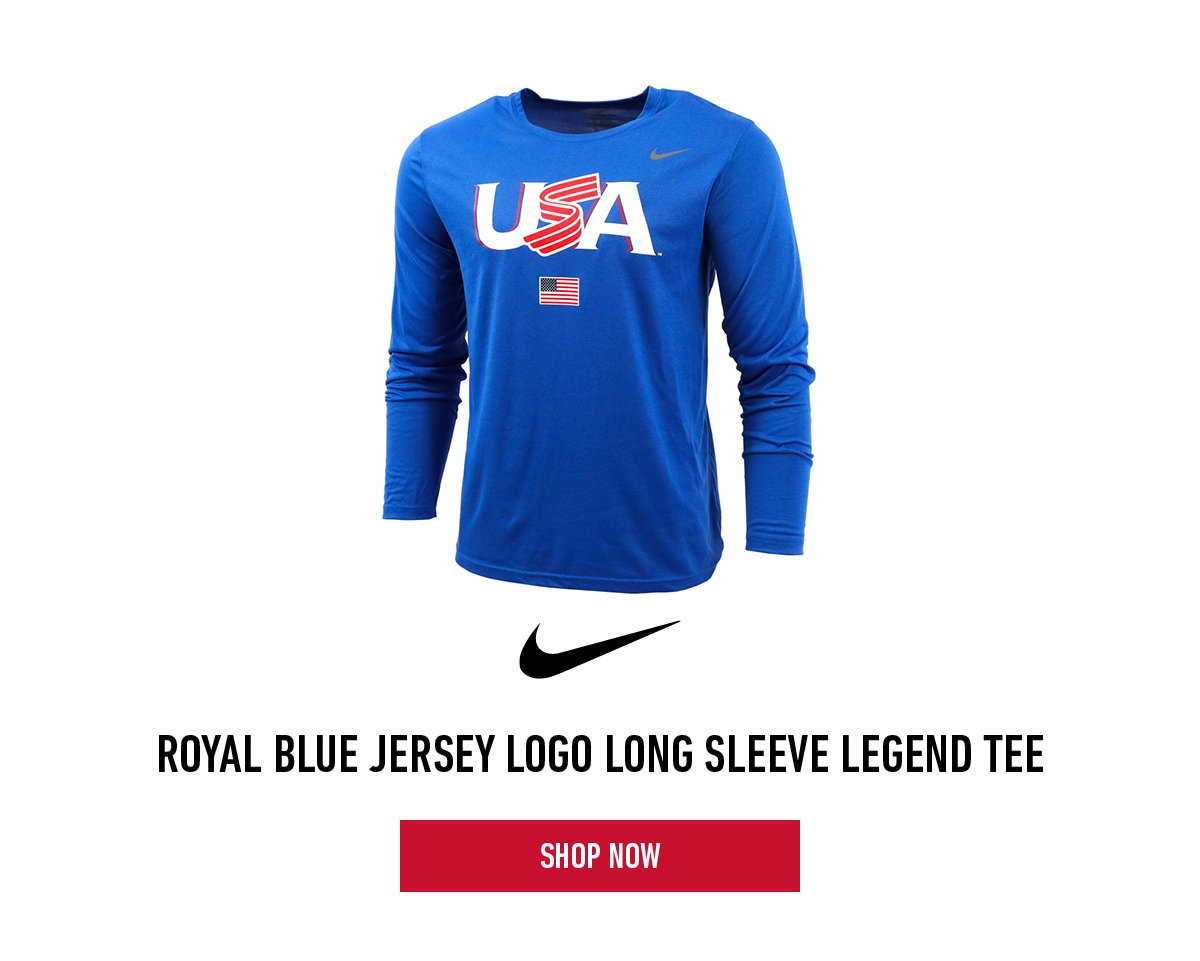 Royal Blue Jersey Logo Long Sleeve Legend Tee