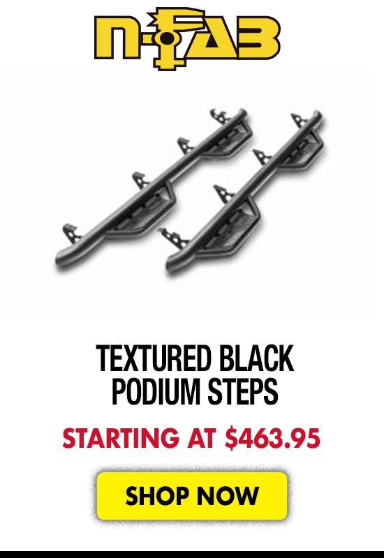 N-Fab Textured Black Podium Steps - Starting at $463.95