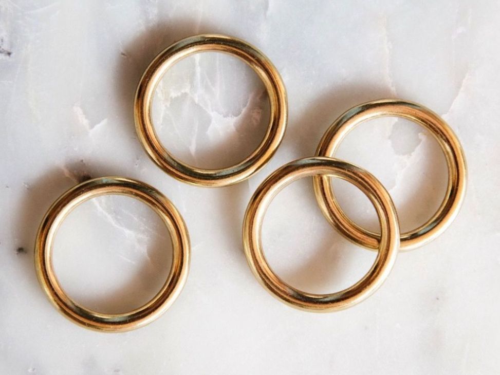 Solid brass rings