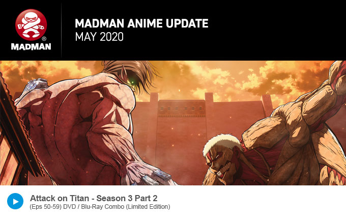 Attack on Titan - Season 3 Part 2 (Eps 50-59) DVD / Blu-Ray Combo (Limited Edition)