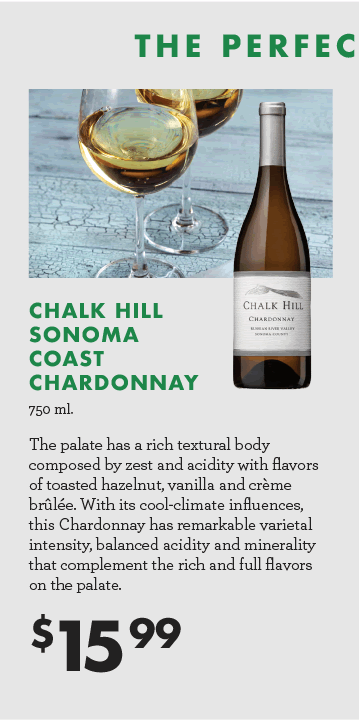 Chalk Hill Sonoma Coast Chardonnay - 750 ml. - $15.99