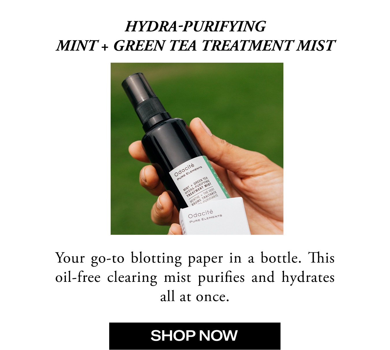 Shop Our Hydra-Purifying Mint + Green Tea Treatment Mist