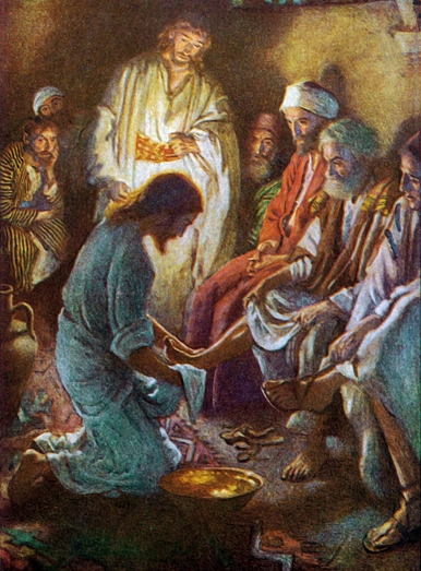 Washing The Apostles Feet by Harold Copping