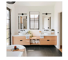 Really loving @kassandradekoning style and master bath. Get the look using our Urban Style porcelain or Urban 2.0 porcelain tile.