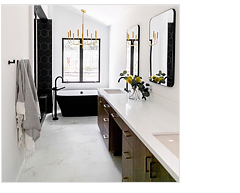 Loving this clean space from @morganmullendesign. She used Allora in the shower and Classic 2.0 on the floors.