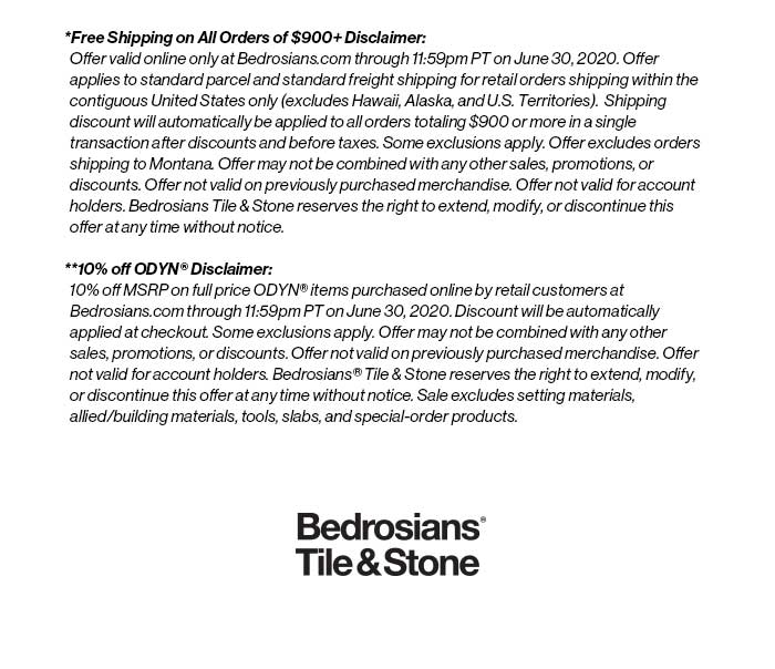 Free Shipping and 10% Off Tools Promotional Disclaimers. Shop at Bedrosians.com Now!