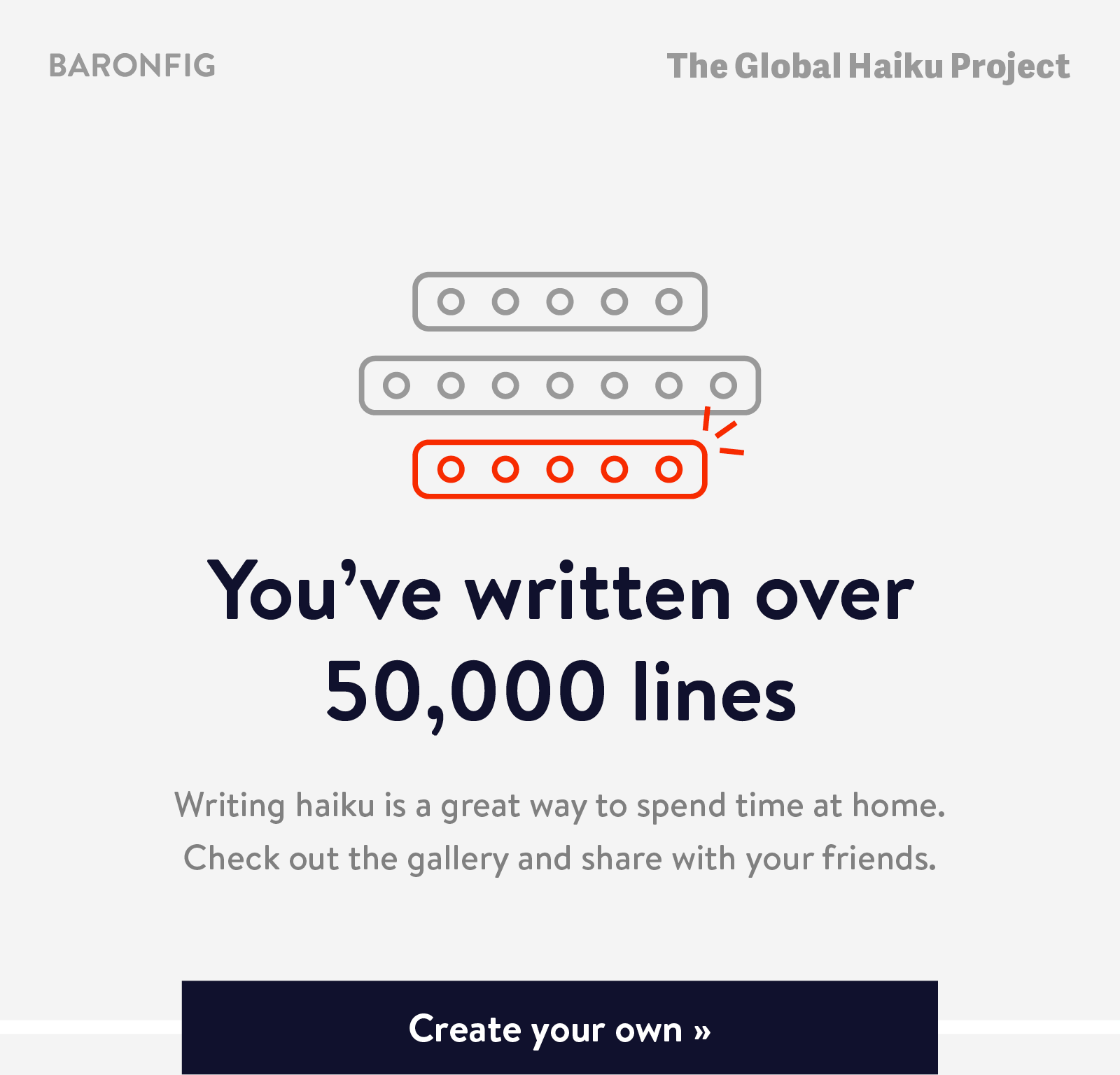 The Global Haiku Project-You''ve written over 50,000 lines! Create your own ?