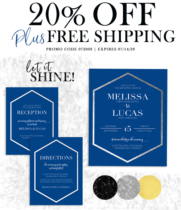 Take 20% off sitewide plus free ground shipping on your next online order only at theamericanwedding.com