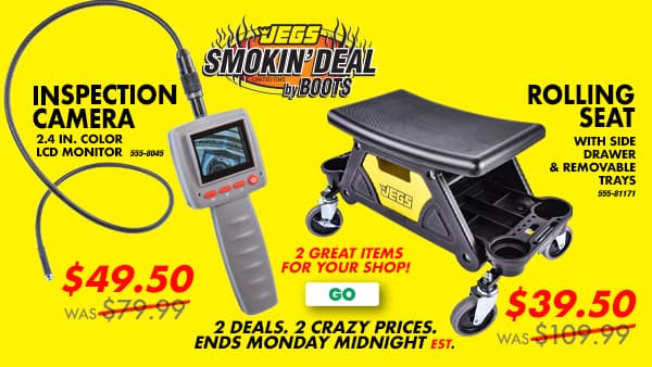 JEGS Smokin Deals - Inspection Camera and Rolling Seat