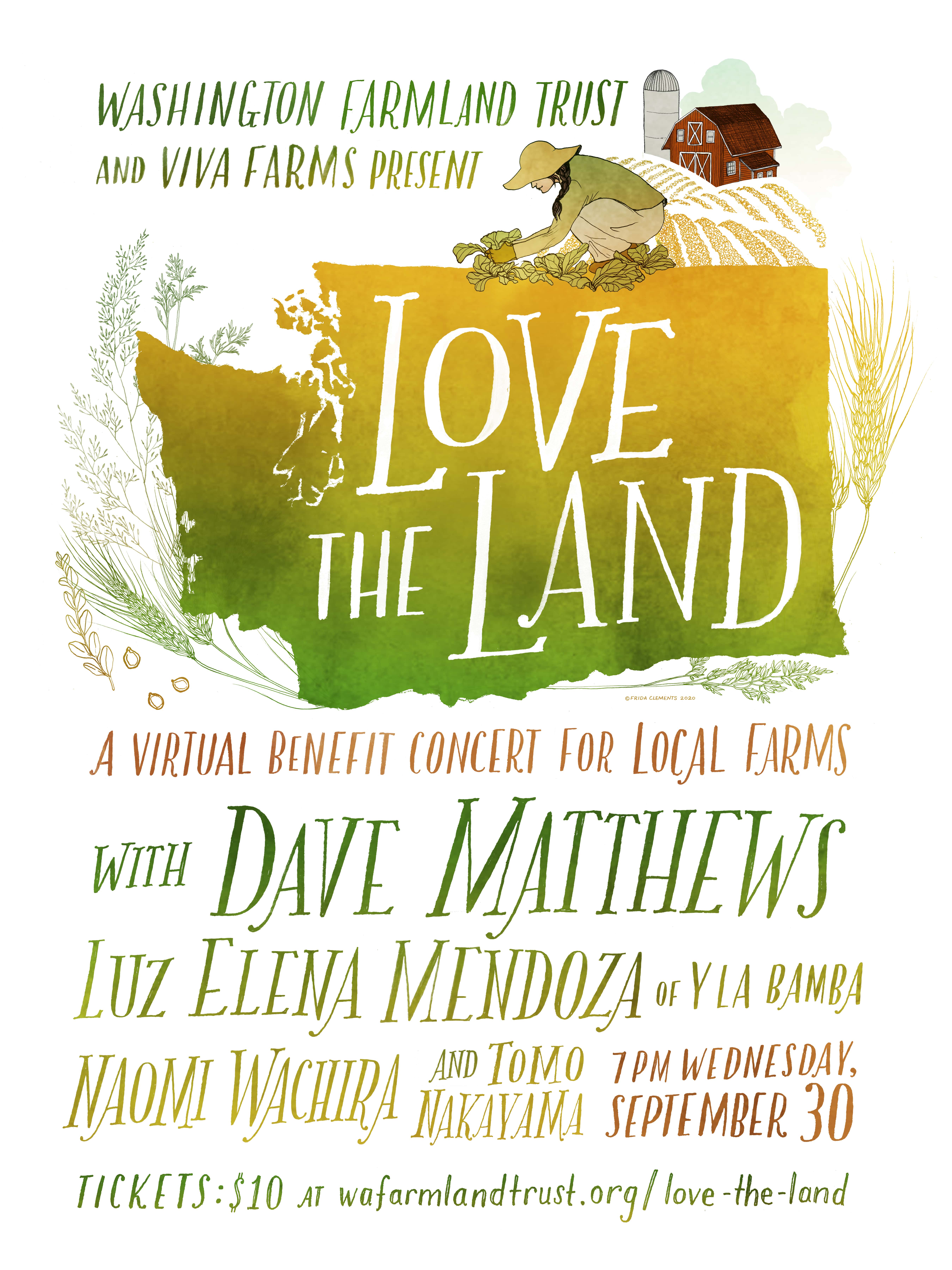 WA Farmland Trust virtual concert poster