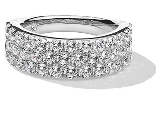 THE LEO 14K White Gold Diamond Anniversary Band