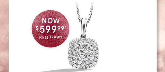 10K White Gold Diamond Necklace, Now Only $599.99