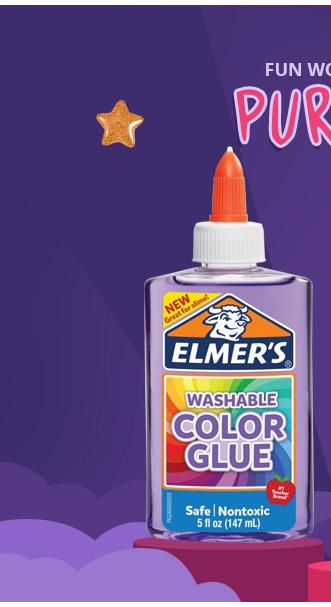 Elmer''S Washable Translucent Color Glue Purple 5 Oz Great For Making Slime