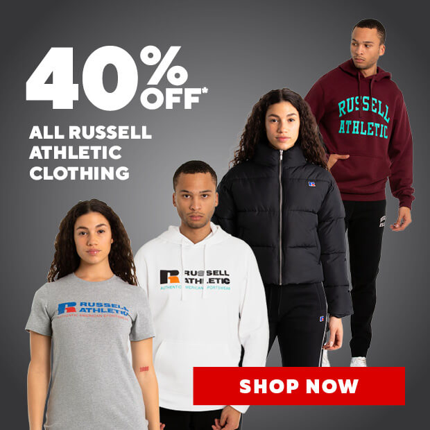 40% off all Russell Athletic clothing