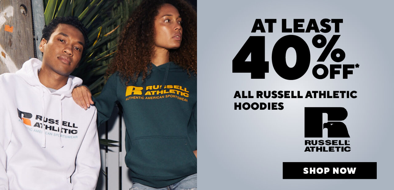 At least 40% All russell athletic hoodies