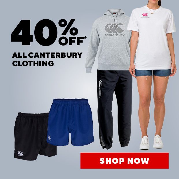 40% off all canterbury clothing 