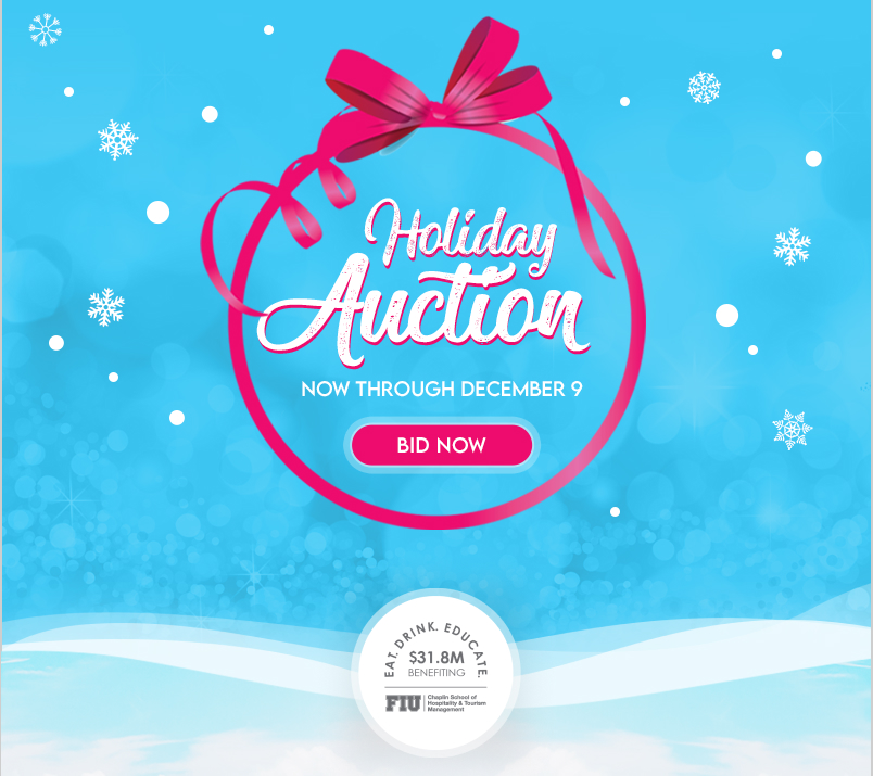 Holiday Auction Now Through December 9 / BID NOW button