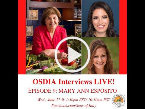 OSDIA Interviews LIVE!: Mary Ann Esposito