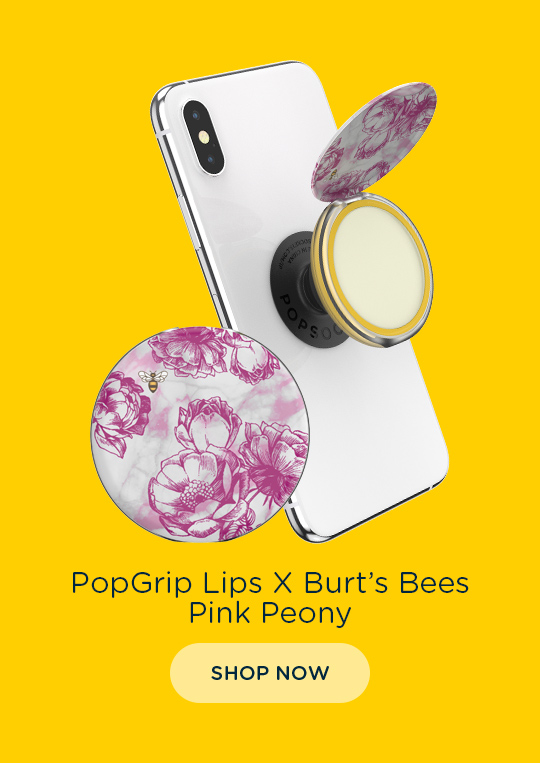 Shop PopGrip Lips X Burt''s Bees Pink Peony