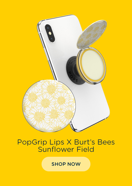 Shop PopGrip Lips X Burt''s Bees Sunflower Field