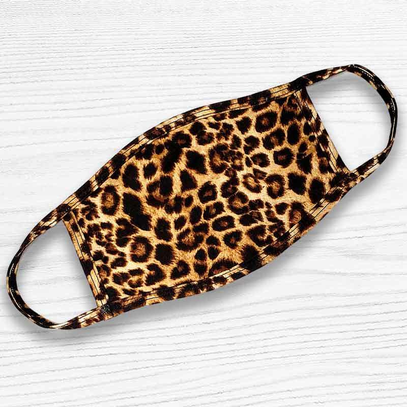 Image of Soft Touch Leopard Print Face Mask
