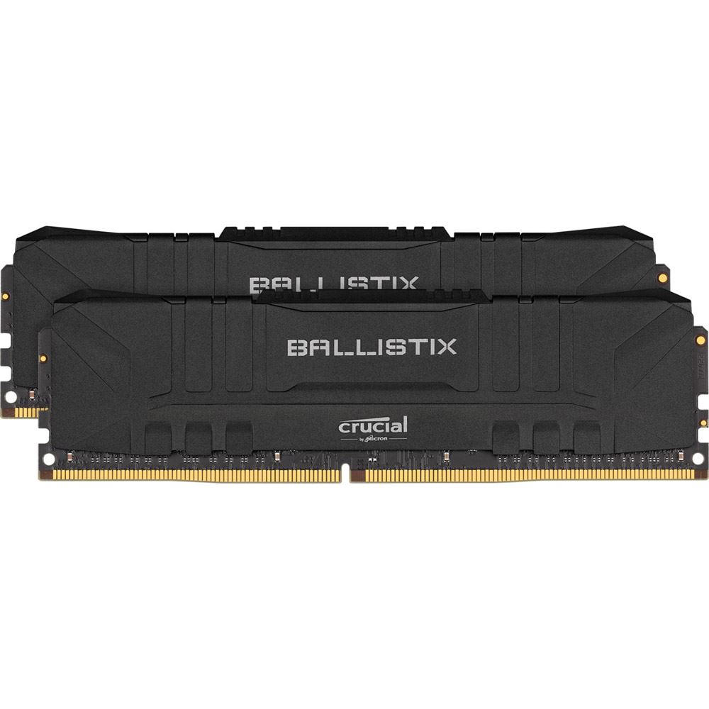 Crucial Ballistix Gaming 16GB (2 x 8GB) DDR4-3200 PC4-25600 CL16 Dual Channel Desktop Memory Kit BL2K8G32C16U4B - Black