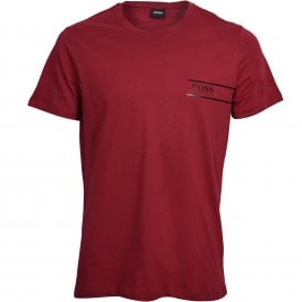 Luxe Cotton 24 Crew-Neck T-Shirt, Burgundy/black