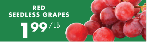 Red Seedless Grapes - $1.99 per pound